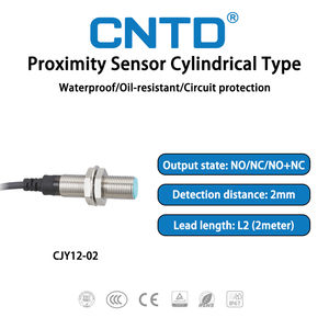 CNTD CJY12-02 loạt NPN Cảm biến tiệm cận cảm ứng bán nóng hình trụ loại IP67 bảo vệ cấp điện trở gần - Product Image 2