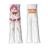 Oreiller carré personnalisé en tissu doux pour le corps, motif anime et dessin animé, pour position jambes écartées, 160x50cm (63x20in), usage domestique, design de personnage