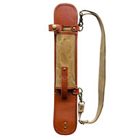 Étui pour hache double Wilderness en cuir de vachette, accessoire de camping extérieur pour l'escalade et la randonnée 46cm/56cm