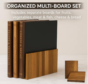 Hot Selling Set Van 3 Duurzame Multi-Purpose Die Eruit Zien Als Boeken Acacia Hout Snijplank - Product Image 1