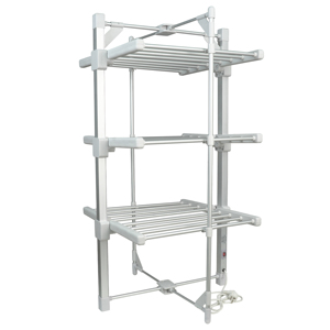 Séchoir à Linge Électrique Chauffant en Aluminium 220W à 3 Niveaux, Pliable pour un Rangement Facile, avec Housse - Product Image 2