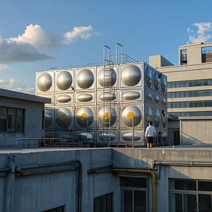 Réservoir d'eau d'hôtel en acier inoxydable de grande taille, 500 mètres cubes, isolation de qualité alimentaire, 220V, 3000L/heure, garantie de 3 ans - Product Image 1