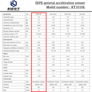 Capteur d'accéléromètre piézoélectrique à axe unique IEPE transducteur ICP pour la surveillance du moteur de mesure des chocs de vibration - Product Image 3