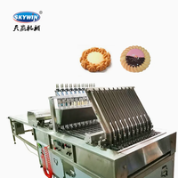Skywin 10/4 lane Chocolat ou Confiture Déposant Tartelettes Biscuit Biscuits Crème Oeuf Tarte Biscuit Faisant La Machine avec Tunnel De Refroidissement
