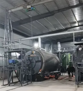 Exporting 10 ton 15 ton 20 ton batch waste tyre plastic oil sludge pyrolysis plant