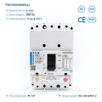 Disjoncteur à boîtier moulé Eaton PDC 100A 3P 70kA à déclenchement magnétique 400V AC triphasé basse tension pour machines industrielles