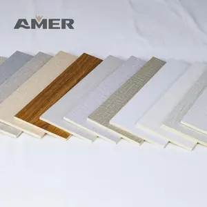 Amer vải thiết kế tre than sợi gỗ Veneer kết cấu kim loại rắn tường Hội Đồng Quản trị gương kết thúc tấm Tường