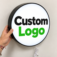 Enseignes lumineuses LED rondes personnalisées pour intérieur, 25-120 cm, double face, enseigne électrique, décoration murale pour salon de beauté, logo