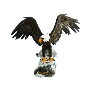 Artificial polyresin garden statues eagle for sale custom shaped resin animal figurine for home decor