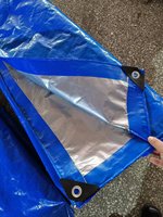 Bâche tissée en PE, pare-soleil, tissu imperméable, résistant à l'eau, caractéristique unie, poids moyen, certifiée ISO9001 pour usage industriel