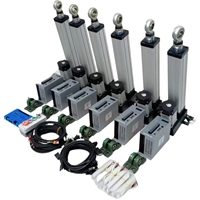 Plateforme de mouvement DIY TELA Electric 6 Dof avec servomoteurs cylindriques et actionneur linéaire pour simulateur de course et de jeu, en aluminium et fer, 300 kg