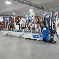 Machine de laminage à chaud PUR haute vitesse pour le travail du bois, machine de laminage PVC, machine de fabrication de cadres de porte WPC, PLC
