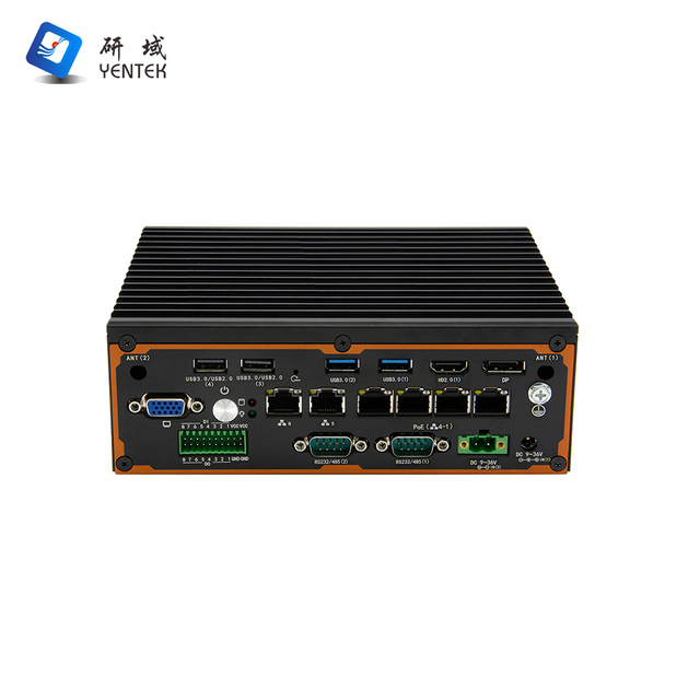 Embedded Computer J6412 N97 N305 6600U 7360U 8260U HD DP VGA 2 RS232 COM 6 LAN 4 POE DIN Rail Fanless Industrial Computer