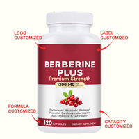 Capsules de berbérine HCl en marque privée 1200 mg avec cannelle de Ceylan pour un soutien métabolique antioxydant, 120 capsules pour femmes