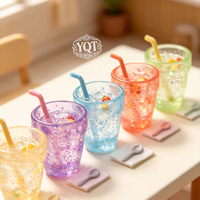 Breloque en résine miniature colorée en forme de tasse pour accessoires de colle créative DIY, décoration de paysage miniature