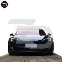 Prix de gros Kit de carrosserie personnalisé en fibre de carbone RZ pour Tesla Model S Spoiler Jupes latérales Fender Flares Lèvre arrière