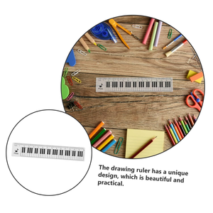 6 pezzi di plastica <span class=keywords><strong>disegno</strong></span> della tastiera del <span class=keywords><strong>pianoforte</strong></span> righello di <span class=keywords><strong>disegno</strong></span> del righello centimetri strumento di misurazione forniture per ufficio per <span class=keywords><strong>il</strong></span> <span class=keywords><strong>disegno</strong></span> - Product Image 6
