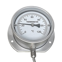 Termometer Oven Bimetal Stainless Steel 4 Inci Dengan Flensa