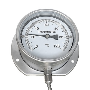 Thép không gỉ 4 inch lưỡng kim lò Nhiệt kế với mặt bích - Product Image 4