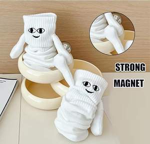 Aniversário Natal Valentim Presentes Sorriso Rosto Designer Magnético Meias Engraçadas para Adultos Crianças Adolescente - Product Image 4