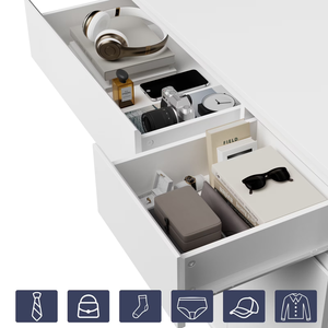 <span class=keywords><strong>Commode</strong></span> moderne en bois avec grands tiroirs, meuble de chambre à coucher en panneaux de particules (PB) - Product Image 5