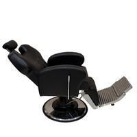 Fauteuil de Barbier Hydraulique Professionnel, Chaise de Salon Pivotante à 360° Inclinable, Chaise de Coiffure Robuste en Cuir
