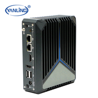 Mini Ordenador Industrial sin Ventilador Yanling N1221, Mini PC Integrado de Bajo Consumo J6412 con RAM DDR4 para Enchufe de Australia y Estados Unidos