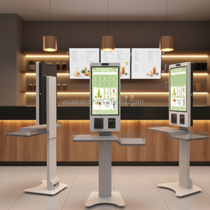 Terminal de Escritorio de 27 Pulgadas, Máquina de Pedidos de Autoservicio con Pantalla Táctil, Kiosco de Pago con Soporte de Escritorio para Heladerías/Pastelerías - Product Image 2