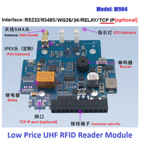 Módulo Lector RFID UHF Industrial de Largo Alcance 860-960MHz, Interfaz TCP/IP RS232 RS485, Protocolo ISO 18000-6C, Control de Acceso de 0-10m