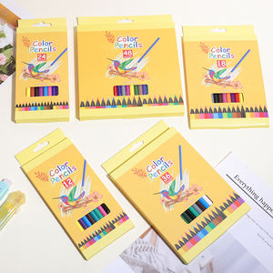 Vente en gros 12/18/24/36/48 HB Hexagonal Pcs <span class=keywords><strong>Kawaii</strong></span> Crayons de couleur Ensemble Vente à chaud Étudiants Enfants <span class=keywords><strong>Dessin</strong></span> Doodling Bois crayon - Product Image 1