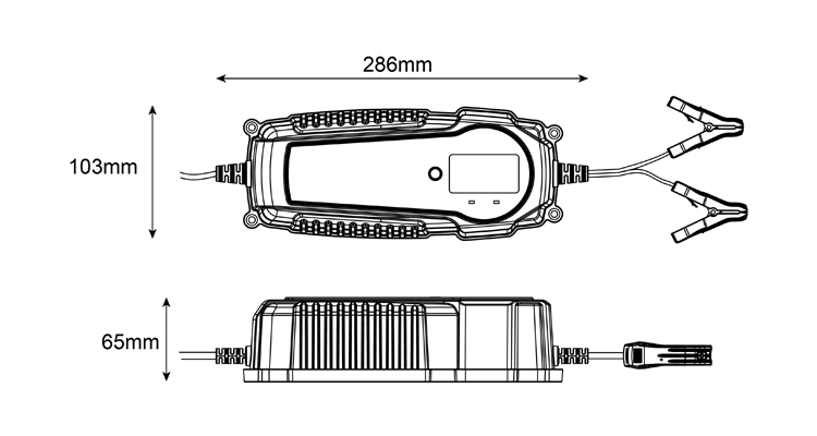Carica Batteria per Auto, KUKUPOW Caricabatterie Auto 10A/12V ulti