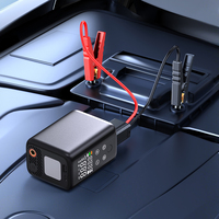 Portable 14.8V 8000mAh Digital ABS Multifunctional Jump Starter Air Compressor Tire Inflator LED Lighting Auto Stop USB-A Truck