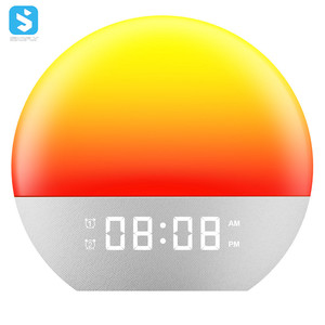 Veilleuse intelligente Sons naturels et radio FM Machine à bruit blanc Réveil lever du soleil - Product Image 1