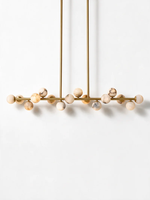 Lustre linéaire moderne de luxe nordique en albâtre, suspension simple pour îlot de cuisine, restaurant, salon, décoration intérieure
