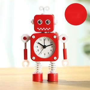 Hot Bán Vuông <span class=keywords><strong>Robot</strong></span> Bàn Sáng Tạo Đồng Hồ Đầu Giường Kim Loại Máy Tính Để Bàn Đồng Hồ Báo Thức Câm Phim Hoạt Hình Sinh Viên Đồng Hồ - Product Image 2