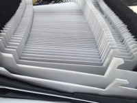 Protection de guide linéaire pour tour CNC en soufflet de nylon plastique pour l'automatisation industrielle