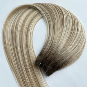 Haiyi düz renk # Waichow 20 gram 18 inç Remy saç Genius atkı uzantıları atkı dikmek saç ekleme