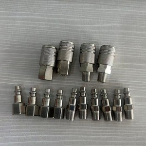 ชุดข้อต่อเร็วสำหรับเครื่องอัดอากาศแบบเกลียว 1/4 นิ้ว NPT จำนวน 14 ชิ้น แบบตัวผู้ ตัวเมีย แบบภายในและภายนอก - Product Image 1