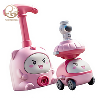 Voiture à pousser pour enfants en forme de cochon de dessin animé, jouet éducatif à inertie, lanceur aérodynamique, véhicule à pompe à air pour enfants, fourni par l'usine