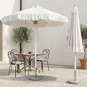 Parasol <span class=keywords><strong>de</strong></span> mariage à franges, imperméable, anti-UV, <span class=keywords><strong>en</strong></span> aluminium, à colonne centrale, avec base <span class=keywords><strong>en</strong></span> granit, pour mobilier d'extérieur - Product Image 1