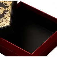 Boîte-cadeau de luxe avec gaufrage doré, emballage artisanal Ciel et Terre, boîte-cadeau pour montre et bijoux