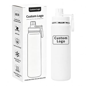 Custom Color 24oz 750ml Double Wall Insulated Vacuum Flask Double Wall Stainless Steel Large <b>Water</b> <b>Bottle</b> for Hiking - Product Image 2