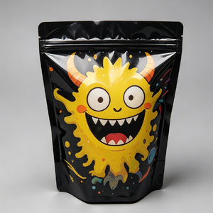 Bolsas de Mylar Impresas Personalizadas con Diseño de Monstruos de Dibujos Animados, Bolsas con Cierre Reutilizables para Envasado de Alimentos - Product Image 5