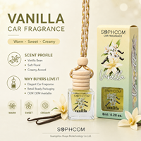 8ml Hangende Autoluchtverfrisser Glazen Flesje Houten Deksel Autoparfum Geurverspreider Aangepaste Branding OEM Fabriek