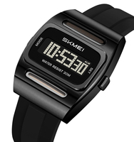 Montre SKMEI 2563 Roj originale, affichage électronique carré, luxe haut de gamme, sport, affaires, étanche, lumineuse, avec alarme