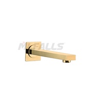 Robinet de baignoire mural thermostatique à poignée unique en or poli de luxe avec cartouche céramique