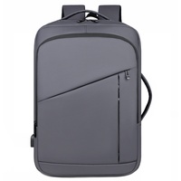 Sac à dos pour ordinateur portable tendance, grande capacité, imperméable, en tissu Oxford, avec fermeture éclair, pour hommes, multifonctionnel, décontracté, pour les voyages, le bureau, en polyester