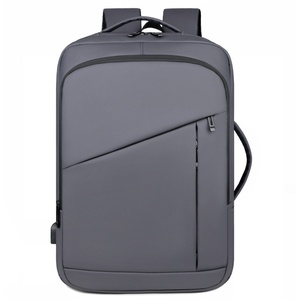 Trendy <b>Large</b>-<b>Capacity</b> Waterproof Oxford Zipper Laptop <b>Backpack</b> for Men Multi-Functional Casual Travel Office Use-Made Polyester - Product Image 1