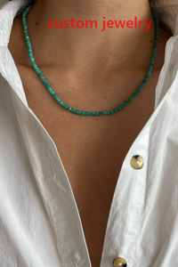 Turquoise Jewelry Fashion Statement <strong>Necklace</strong> Natural Stone Jewelry Trendy Design Wholesale Elegant Design for Party Wedding - Product Image 6