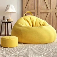 Canapé pouf de rangement pour animaux en peluche au design Chesterfield moderne, en tissu coton-lin super doux et écologique, pour adultes